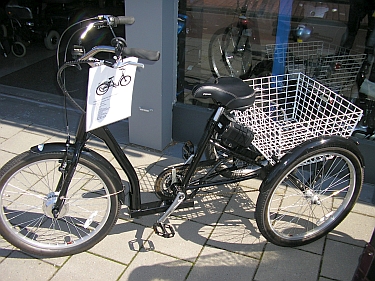 driewiel fiets met trap ondersteuning